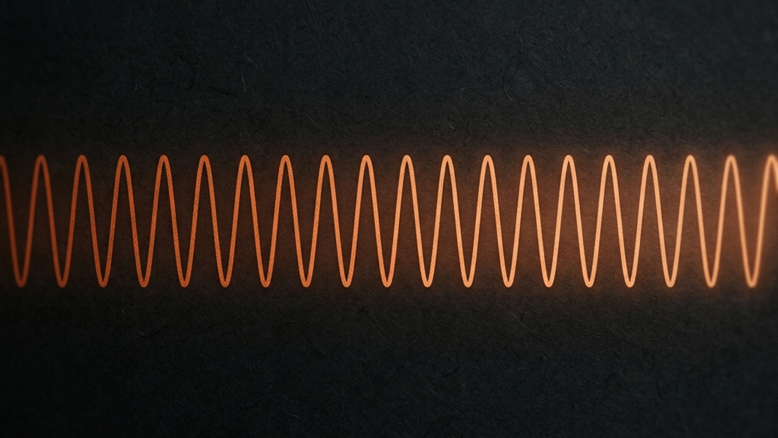 A steady burnt-orange voice waveform on a dark background, representing a sustainable journaling practice.